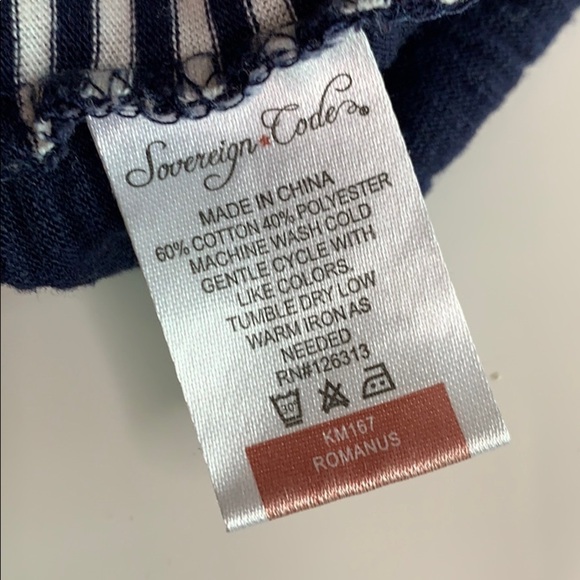 sovereign Code Nautical Kids XL Striped Tank top red white blue - Picture 5 of 5